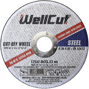 Круг відрізний WellCut 125 x 2,0 x 22,23 мм, по металу
