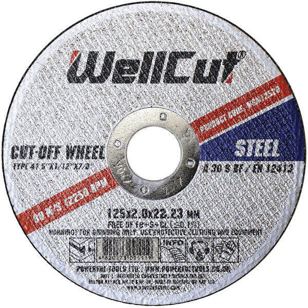 Фото - Круг відрізний WellCut 125 x 2,0 x 22,23 мм, по металу