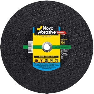 Круг відрізний NOVOABRASIVE 41 350 х 3,5 х 25,4 мм, по рейці