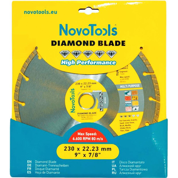 Фото - Диск алмазний NovoTools Standard 230 x 22,23 мм, Турбо