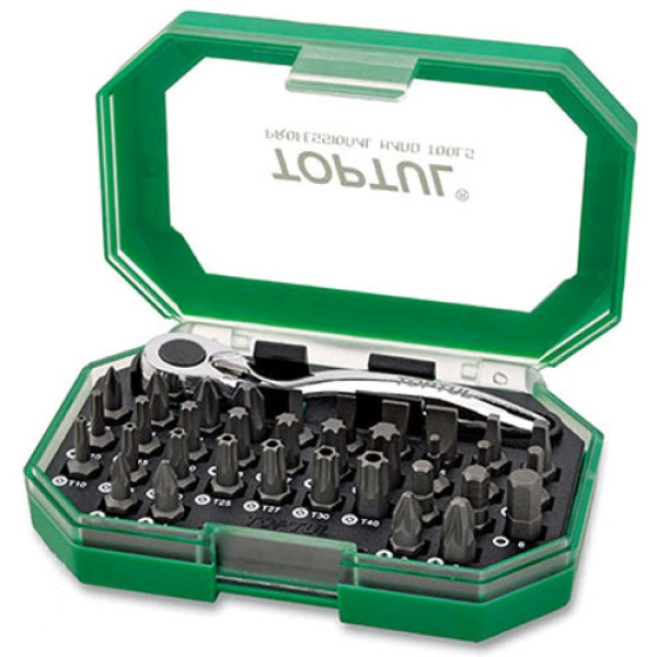Картинка - Набор бит + трещотка TOPTUL 1/4" 35 шт GACW3503