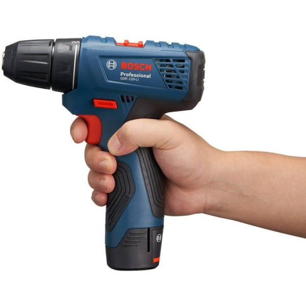 Картинка - Аккумуляторная дрель-шуруповерт Bosch GSR 120-LI Professional (06019G8000)