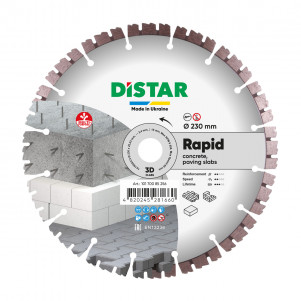 Диск алмазный отрезной Distar 1A1RSS/C3 230x2,4/1,5x10x22,23-16 HIT Rapid