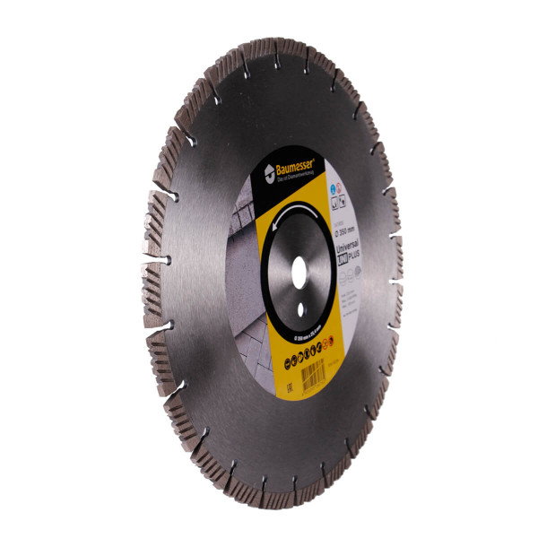 Картинка - Круг алмазный отрезной 1A1RSS/C3 350x3,5/2,5x10x25,4-11,5-24 HIT Uni PLUS