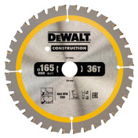 Диск пильный DeWALT, CONSTRUCTION 165 х 20 мм, 36 z (ATB), 20 градусов