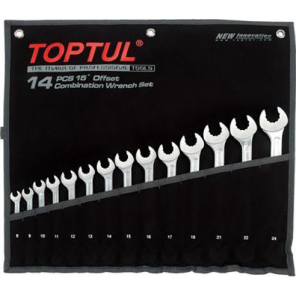 Фото - Набір ключів комбінованих TOPTUL 8-24 мм 14 шт GPAQ1402