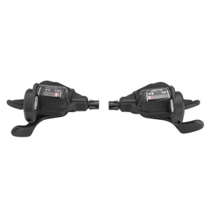 Манетки MicroSHIFT Mezzo 3x8s (пара) с индикатором, тросики L2140/1700