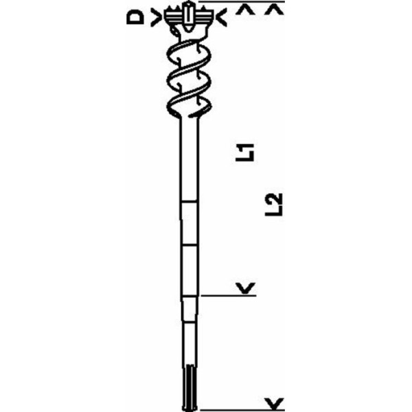Картинка - Бур проломный Bosch 55х850х1000 мм SDS-MAX (1618596458)