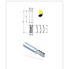 Картинка 2 - Фреза алмазная D=12 I=27 S=12x40 L=77,5 RH Z=3 H2.5 TURBO/корпус DENSIMET DTE