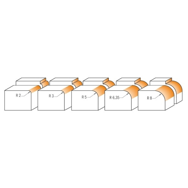 Картинка - Фреза радиусная с сменными ножами HM D = 28,5 R = 6,35 I = 24 L = 67 S = 6,35 (661.064.11)