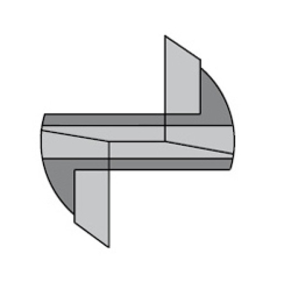 Картинка - Фреза пазовая с резьбовым хвостовиком HW D = 16 I = 60 L = 92 S = M12x1 Z = 2 + 1 (181.160.11)
