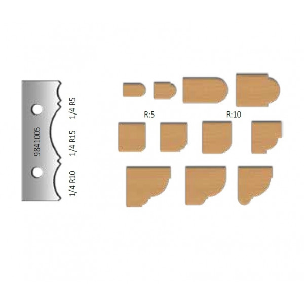 Картинка - Набор ножей НМ 1/4” r: 5,10 и 15 (9841005)