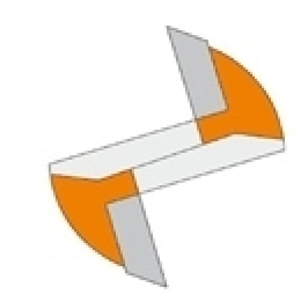 Картинка - Фреза прямая (длинная серия) HM D = 12 I = 31,7 L = 70 S = 12,7 (812.620.11)