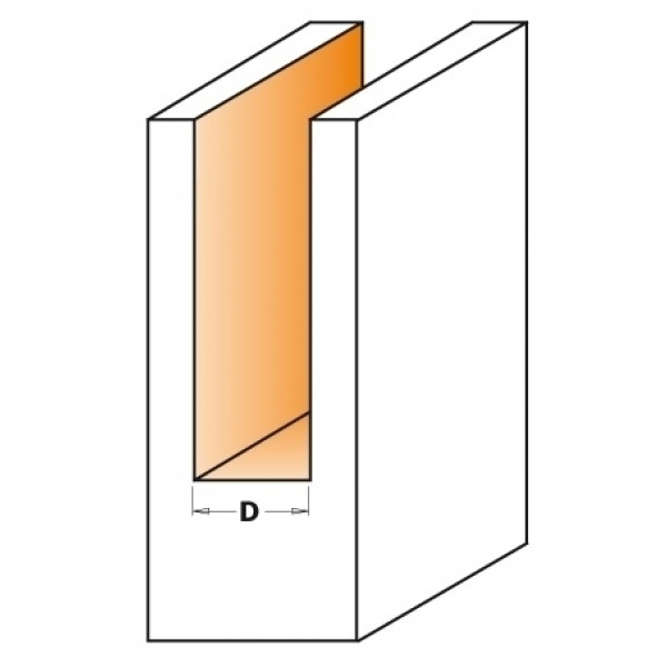 Картинка - Фреза прямая с торцевым зубом HM D=8 I=40 L=90 S=8 (174.082.11)