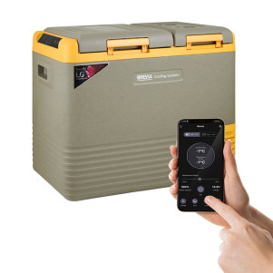 Холодильник автомобильный Brevia 40л (компрессор LG) двухкамерный 22565