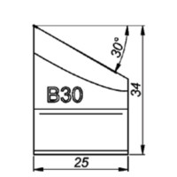 Резец для внешней фаски стали 30° Promotech B30 NOZ-000032