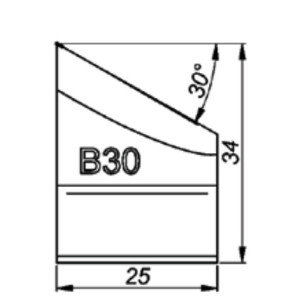 Резец для внешней фаски стали 30° Promotech B30 NOZ-000032