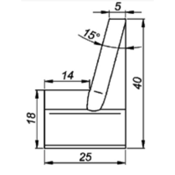 Картинка - Резец для калибровки 15° Promotech IC15-40 NOZ-000052