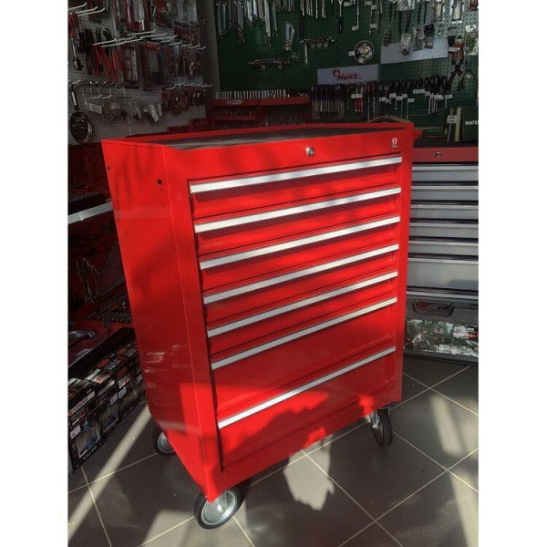 Картинка - Тележка для мастерской TORIN 7 секций TBR-L4007-X