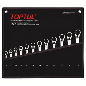 Набір ключів тріскаточних реверсивних TOPTUL 8-19 мм 12 шт GPAQ1203