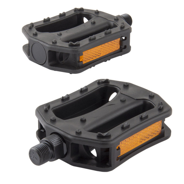 Фото - Велосипедні педалі Grey's із рефлектором із поліпропілену, чорні, 1 пара GR14160