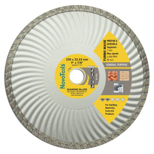 Диск алмазний NovoTools Basic 230 x 22,23 мм, Турбохвиля
