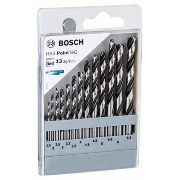 Фото - Набір свердл по металу Bosch HSS PointTeQ 13шт 1.5-6.5 мм