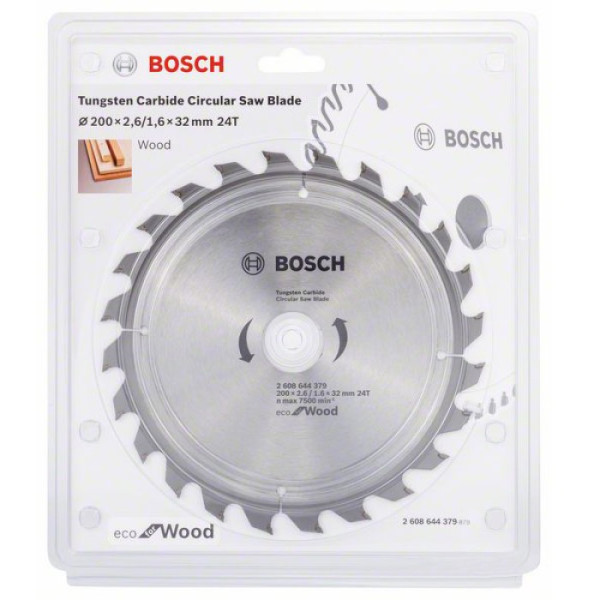 Картинка - Диск пильный Bosch Eco for Wood 200х32х24Т (2608644379)