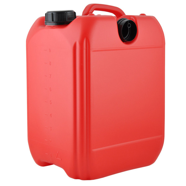 Картинка - Канистра пластиковая HDPE для топлива 10л мерной сеткой и лейкой