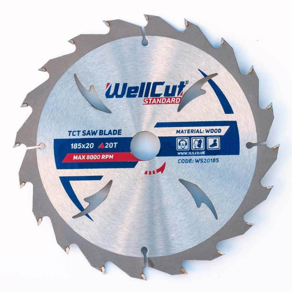 Картинка - Пильный диск WellCut 185 x 20 мм, 20T