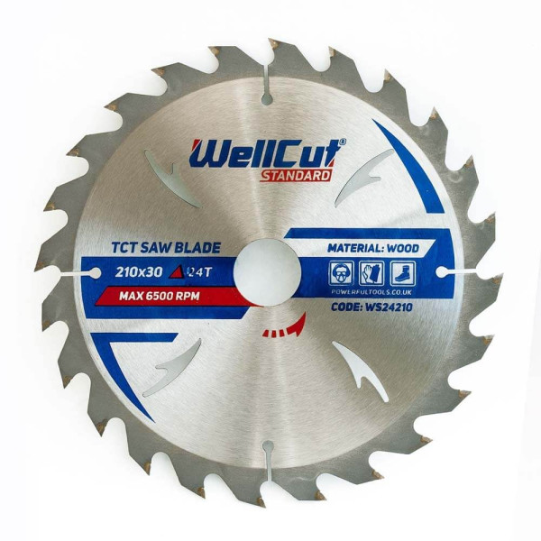 Картинка - Пильный диск WellCut 210 x 30 мм, 24T