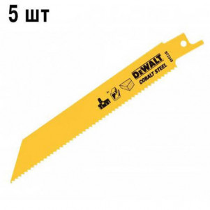 Полотно пильное DeWALT по древесине, металлу, алюминию, для сабельных пил, 5 шт