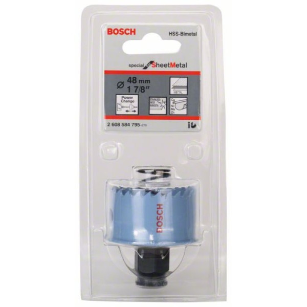 Картинка - Коронка биметаллическая Bosch HSS Sheet Metal 48 мм (2608584795)