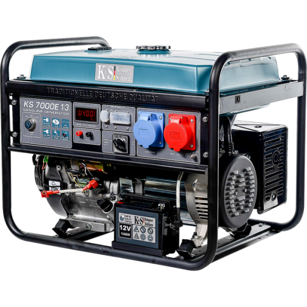 Картинка - Трехфазный бензиновый генератор Konner & Sohnen KS 7000E-1/3 (5 кВт, 3ф~)
