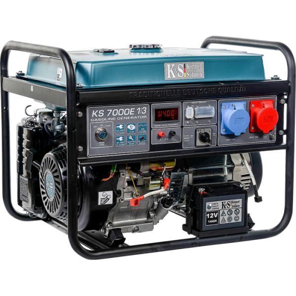 Картинка - Трехфазный бензиновый генератор Konner & Sohnen KS 7000E-1/3 (5 кВт, 3ф~)