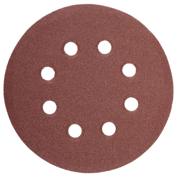 Фото - Круг шліфувальний самозачепний NovoAbrasive 115 мм, Р100, 8 отворів, набір 10шт.
