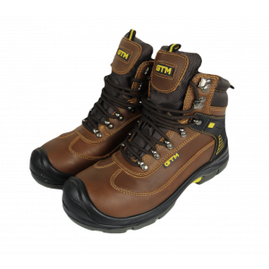Ботинки рабочие GTM SM-075 S1P SRC с композитным носком р.46 Коричневые