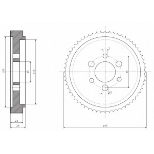 Ролик 140-21 (25) -35-6V Z chrom Профиль A Sk Weinig