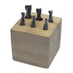 Комплект концевых фрез с 2 режущими кромками, 6 шт./3-10 мм Holzmann FFS6