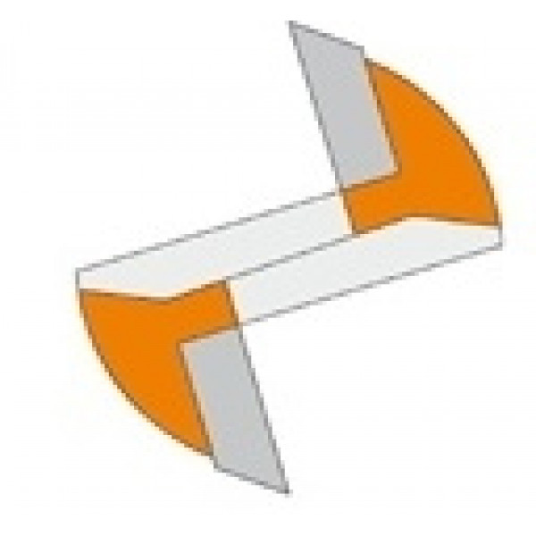 Картинка - Фреза прямая (длинная серия) HM D = 12,7 I = 31,7 L = 70 S = 8 (912.127.11)