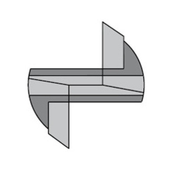 Картинка - Фреза пазовая, с возможностью сверления HW D=10 I=25 L=70 S=10x35 (175.100.11)