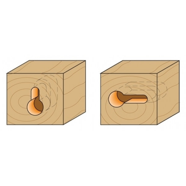Картинка - Фреза для отверстий под замки HM D = 9,5 d = 4,8 I = 11 S = 8 (950.001.11)