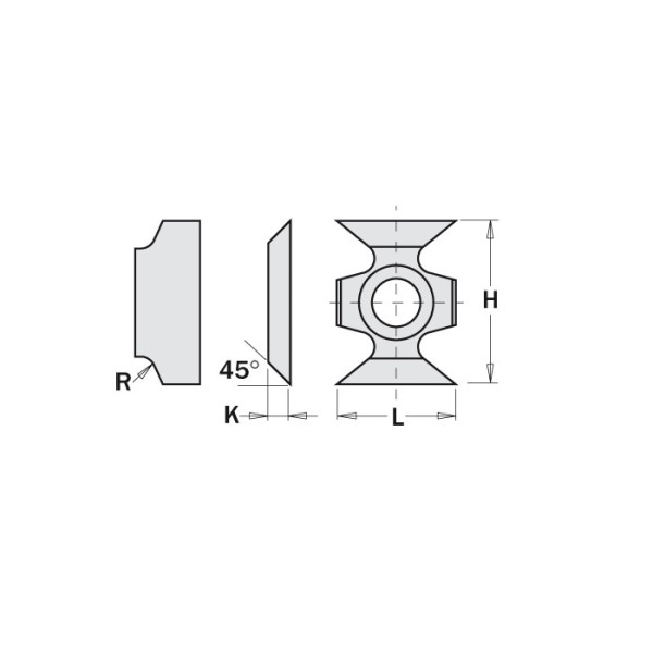 Картинка - Нож HM 16,0x22,0x5,0mm HC20 R = 1,0 (162210)