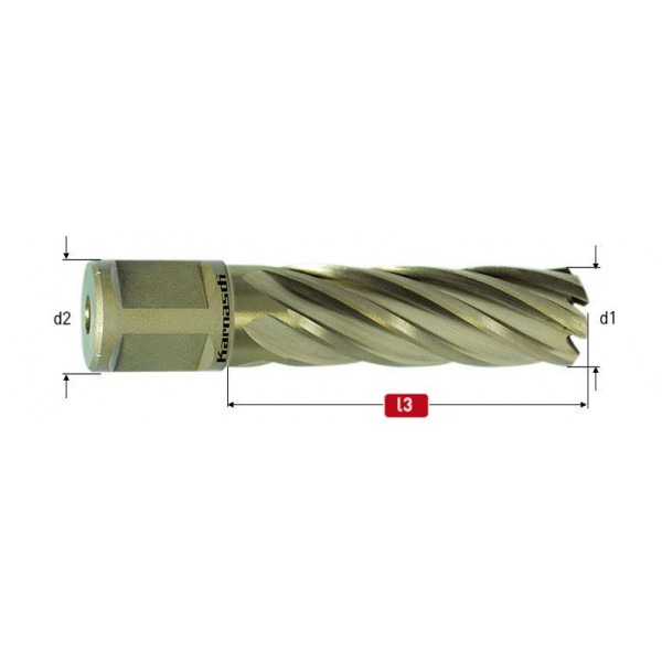 Картинка - Корончатое сверло Karnasch GOLD-LINE D 19.5 мм L 55 мм WELDON 19