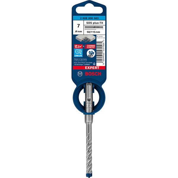 Картинка - Бур Bosch EXPERT SDS Plus-7X д/арм.бетона 7x50x115 мм