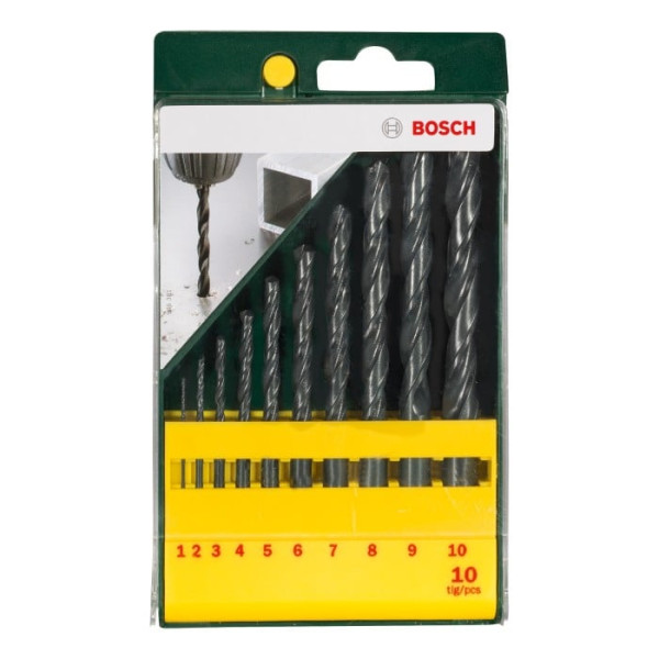 Фото - Набір свердел по металу Bosch Promoline HSS-R 1-10 мм 10 шт
