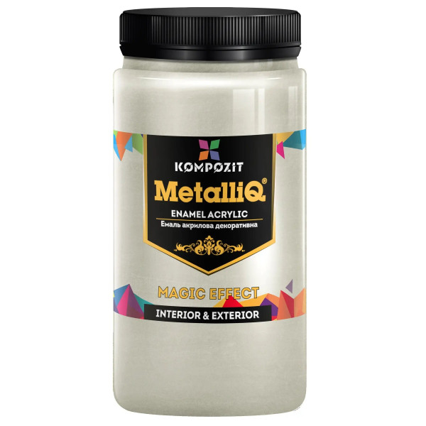 Фото - Емаль акрилова Kompozit MetalliQ срібна 0.9 кг