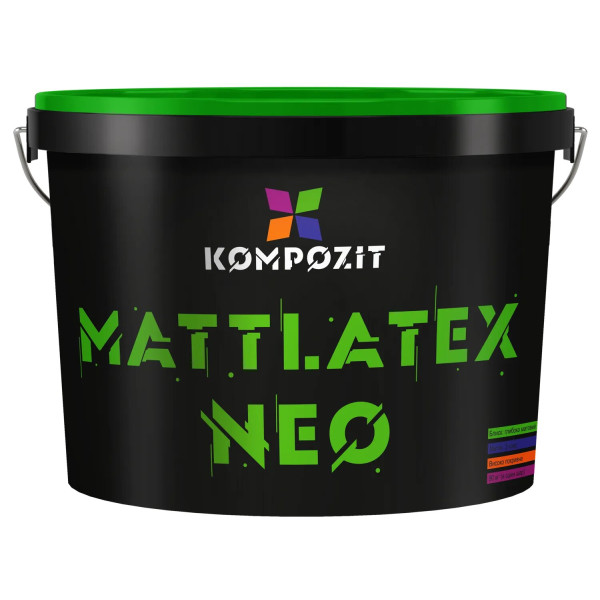 Картинка - Краска латексная Kompozit MATTLATEX NEO белая 14 кг