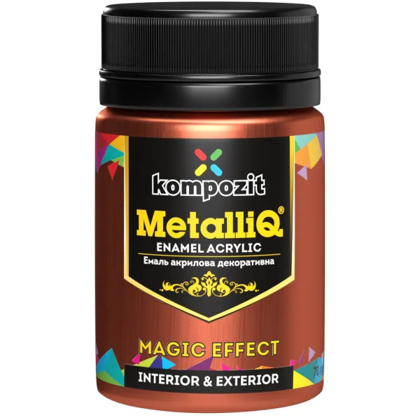 Фото - Емаль акрилова Kompozit MetalliQ мідна 0.07 кг