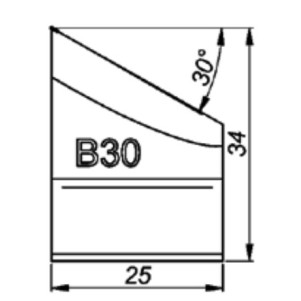 Резец для внешней фаски нержавеющей стали 30° Promotech B30 NOZ-000034